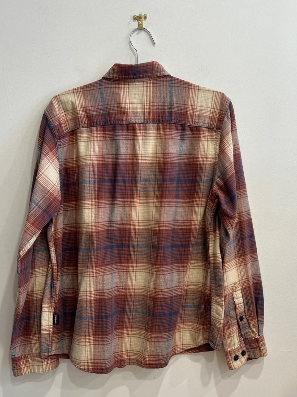 Patagonia Fjord Men’s Brown Plaid Flannel Shirt Long Sleeve Medium - Picture 2 of 8